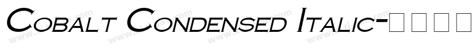 Cobalt Condensed Italic字体转换